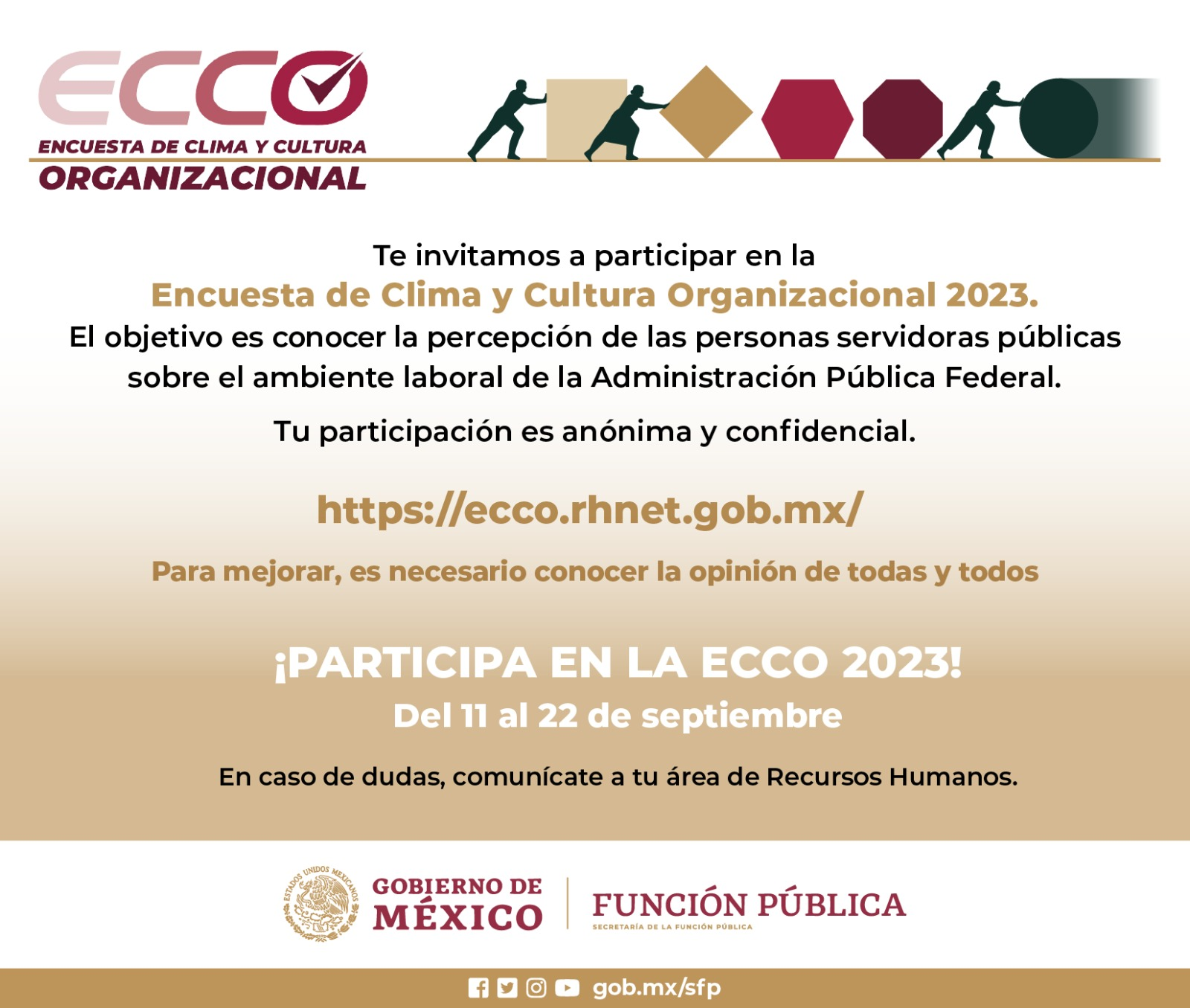 Sondeo de Percepción de Cumplimiento del Código de Ética, incluido en la ECCO 2023.
